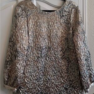 Zara Silver Textured Dress